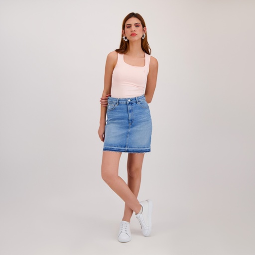 [05-010-03-063-K045-L] Body femme col carré sans manches avec broderie (Rose Clair, L)