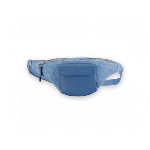 Sac banane en jeans et cuir