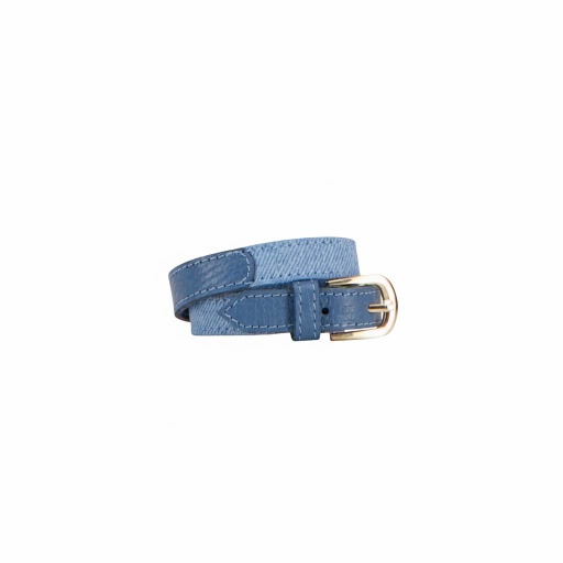 [01-010-131-001-K921-U] Bracelet unisexe en cuir et denim (Jeans Bleu Clair &amp; Cuir Bleu Clair)
