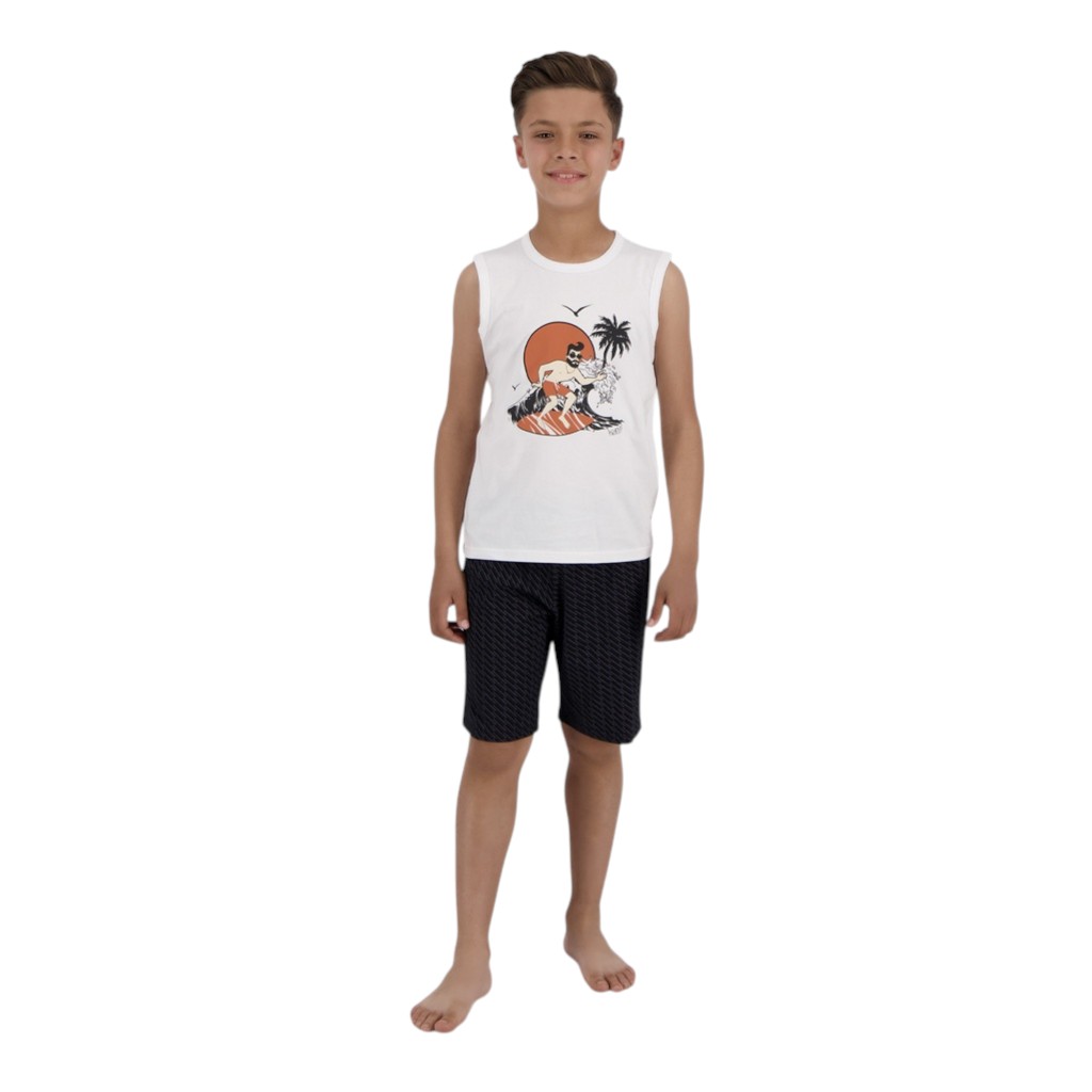 Ensemble garçon débardeur et short THE SURFER DALI