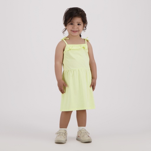 [05-010-17-101-K473-12/18M] Robe bretelle bébé fille (Jaune Citron, 12/18M)