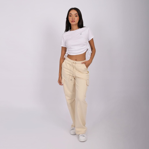 [05-010-65-049-K005-L] Jogger cargo femme jambe droite (Beige, L)