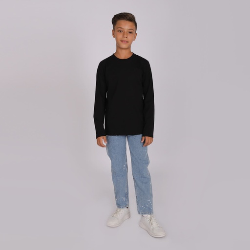 [05-010-02-650-K040-10/12A] T-shirt garçon manches longues Neuro Beasts (Noir, 10/12A)