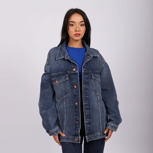 [01-010-10-081-K419-L/XL] Jacket oversized femme en jeans- ONS (L/XL)