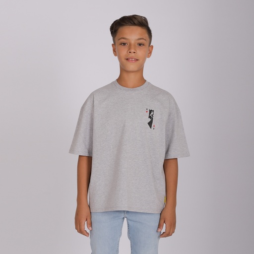 [05-010-02-658-K025-10/12A] T-shirt oversized garçon manches courtes  الري (10/12A)