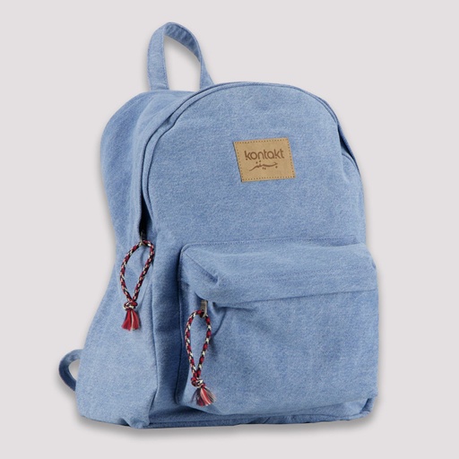 [01-010-127-005-K412-U] Sac a dos en jeans (Jeans Bleu Clair)