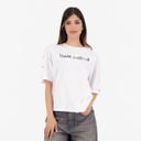 T-shirt femme manches courtes avec boutons pression  الحوت علينا