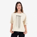 T-shirt femme manches courtes avec boutons pression تحت الياسمينة في الليل