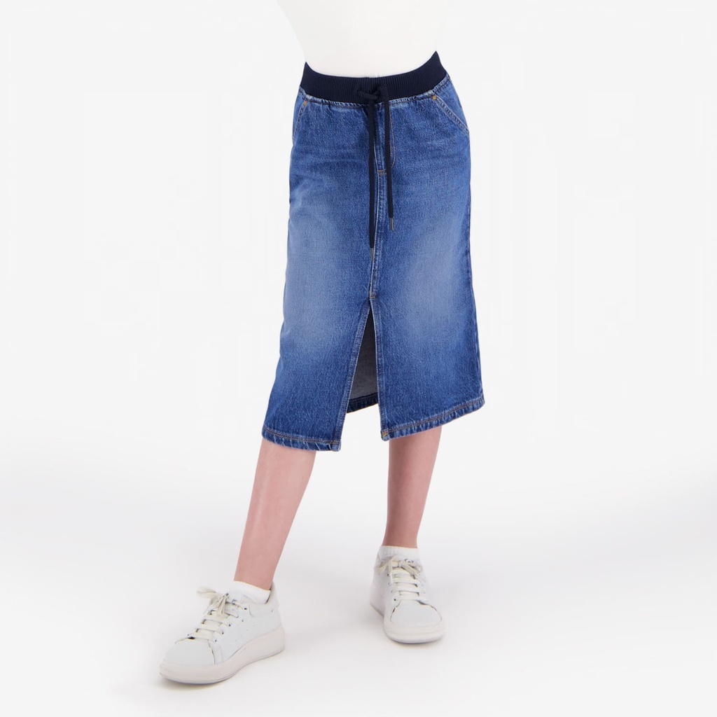 Jupe midi fille en jeans