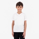 T-shirt garçon manches courtes col tunisien avec poche passepoilée