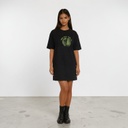 Robe sweat femme manches courtes avec poche plaquée كل بصمة عندها حكاية