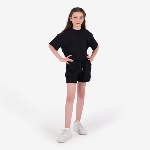 Sweat sur taille fille manches courtes avec pin up