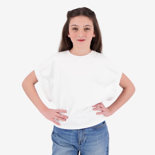 [05-010-36-205-K000-10/12A] Sweat fille sans manches avec broderie (10/12A)