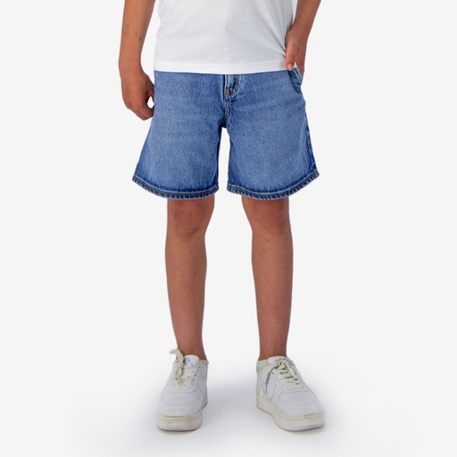 [01-010-22-038-K419-10/12A] Short workwear garçon en jeans (Jeans Bleu Moyen, 10/12A)