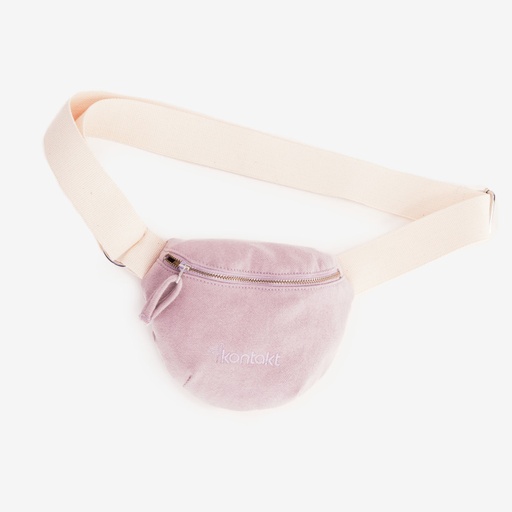[01-010-127-006-K973-U] Mini Sac Banane Unisexe en jeans (Jeans Mauve Pastel)