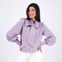 Chemise femme col cravate en chaine &amp; trame