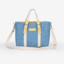 Mini cabas femme en jeans et cuir