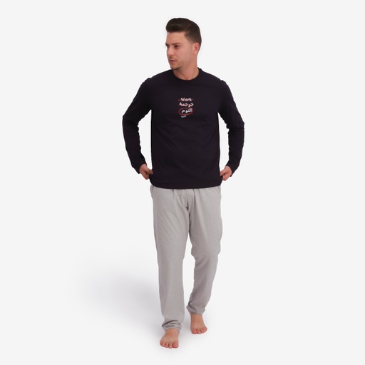 [05-010-16-297-K416-L] Pyjama homme manches longues جوجمة ,نوم, work (L)