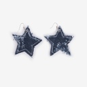 Boucle d'oreille étoile en denim
