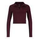 Polo côtelé femme manches longues