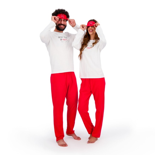 [05-010-16-301-K400-L] Pyjama unisexe Adulte manches longues NEW YEAR SAME ME (L)