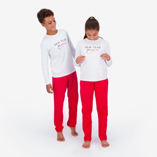 [05-010-16-303-K400-10-12A] Pyjama unisexe enfant manches longues NEW YEAR SAME ME (10-12A)