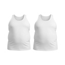 Lot  de 2 Singlets homme grandes tailles en coton pur