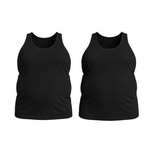 [05-010-19-033-K040-3XL] Lot  de 2 Singlets homme grandes tailles en coton pur (Noir, 3XL)