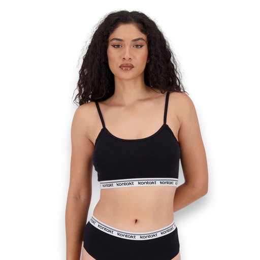 [05-010-55-003-K040-L] Brassière femme en coton stretch (Noir, L)