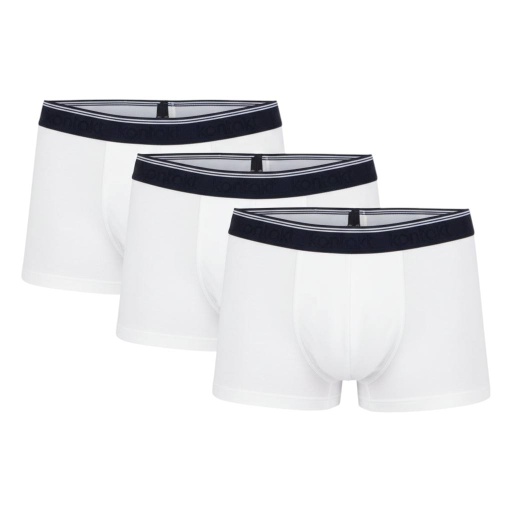 [05-010-41-008-K000-L] Lot  de 3 shortys homme en coton stretch (Blanc, L)