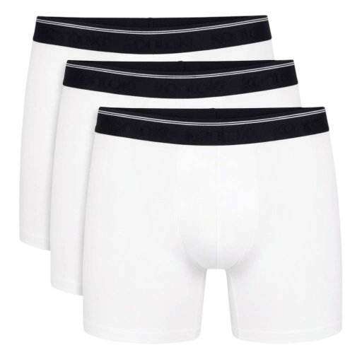 [05-010-06-043-K000-3XL] Lot de 3 boxers homme grandes tailles en coton stretch (Blanc, 3XL)