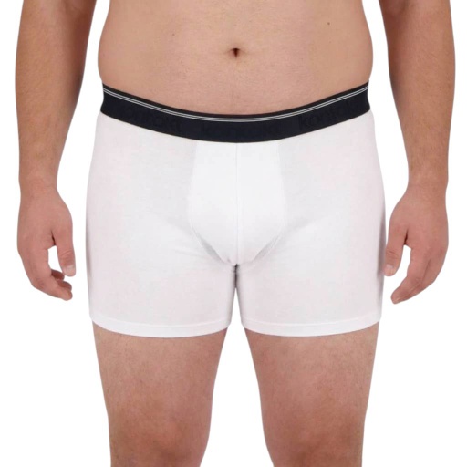 [05-010-06-045-K000-3XL] Boxers homme grandes tailles en coton stretch (Blanc, 3XL)