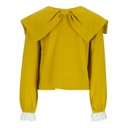 Sweat fille col noeud avec volants