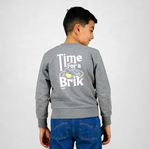 [05-010-36-249-K505-10/12A] Sweat garçon  Time For Brik (10/12A)