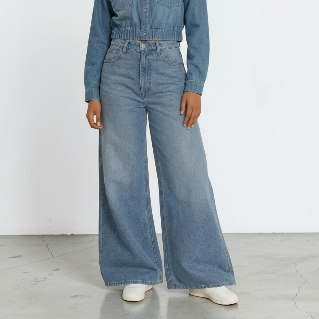 Carpenter wide leg femme en jeans -KARIMA 3.0