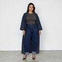 Kimono femme en jeans avec laser all over - KARAMA