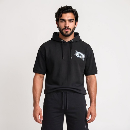 [05-010-43-092-K040-L] Hoodie homme manches courtes KTN (L)