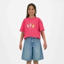 T-shirt sur taille fille manches courtes  Glâces Paillétés