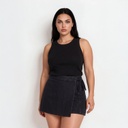 Top côtelé femme avec broderie