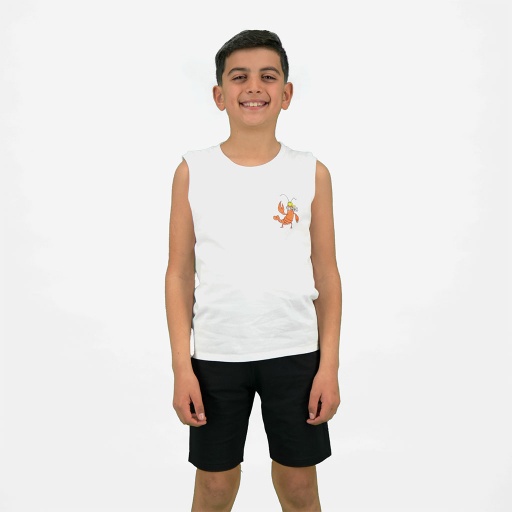 [05-010-26-052-K163-10/12A] Ensemble garçon débardeur et short MISTER FUNNY SHRIMP (10/12A)