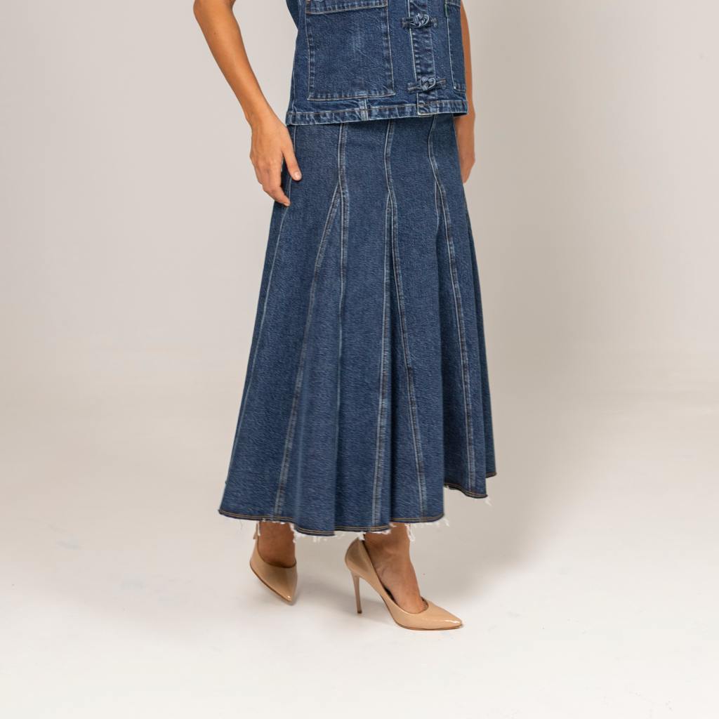 Jupe maxi femme à panneaux seconde vie