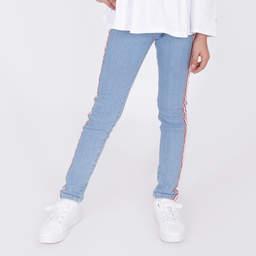 Jegging fille avec bande coté