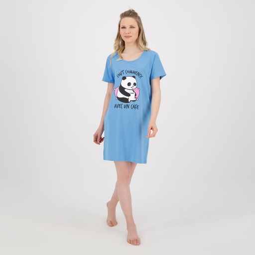 Robe de pyjama femme TOUT COMMENCE AVEC UN CAFE