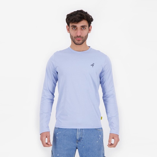 T-shirt homme manches longues avec broderie