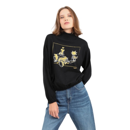 Sweat femme col cheminé QUAD DANS LES DUNES