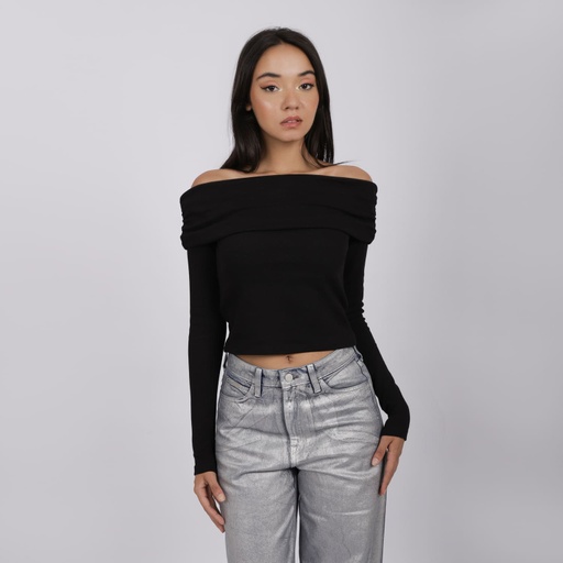 T-shirt femme manches longues col bateau