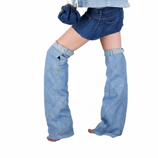 Jambières unisexe en jeans UPCYCLING METHODS - TUNIS FASHION WEEK 2024 - Noir
