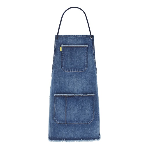 [01-010-136-001-K419-U] Tablier Kangourou en jeans HEAVY USED EFFECT - TUNIS FASHION WEEK 2024
