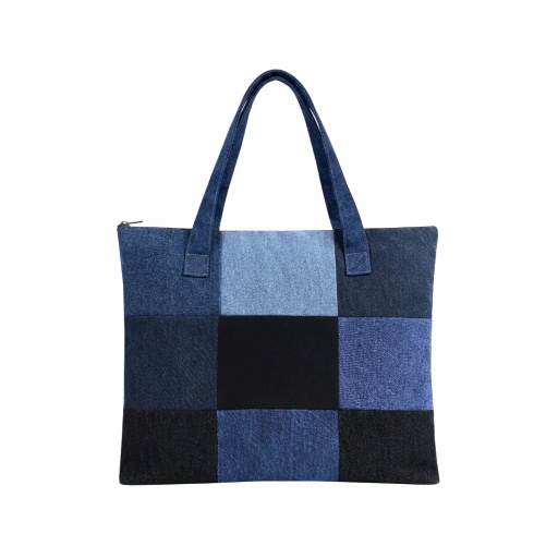 [01-010-138-002-K419-U] Coussin &amp;Tote bag format 49/39 en jeans Modular - TUNIS FASHION WEEK 2024
