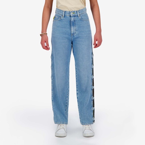 Ribcage jeans femme avec passant croisée -RAYA 2.0